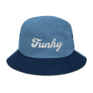 Funky denim bucket hat