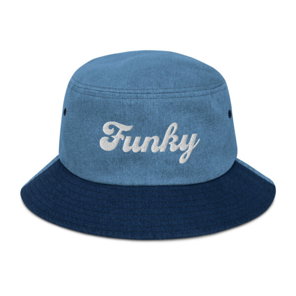 Funky denim bucket hat
